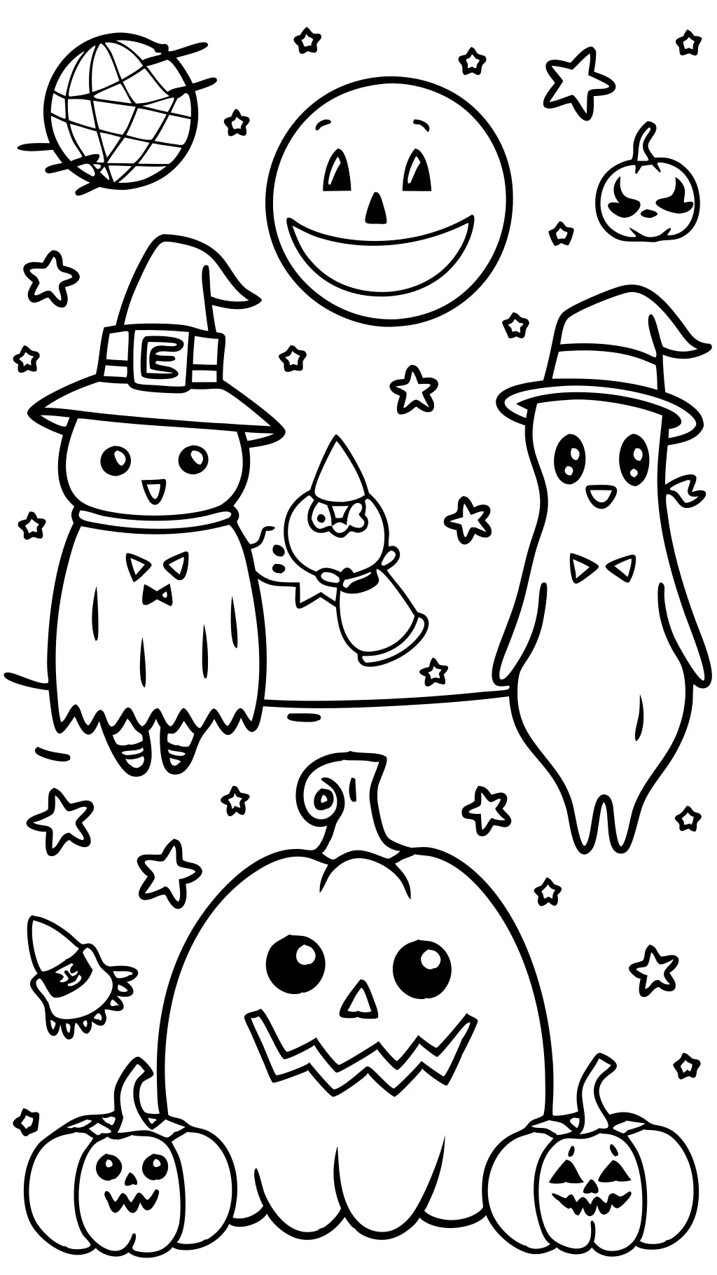 trick or treat coloring page